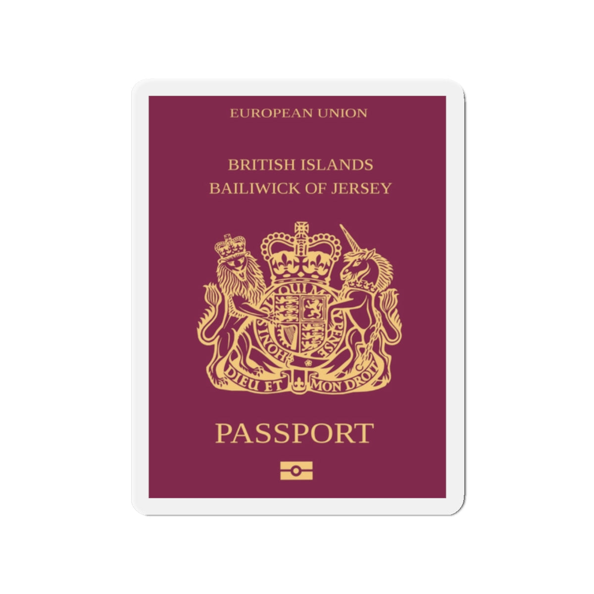 Jersey Passport - Die-Cut Magnet-2" x 2"-The Sticker Space