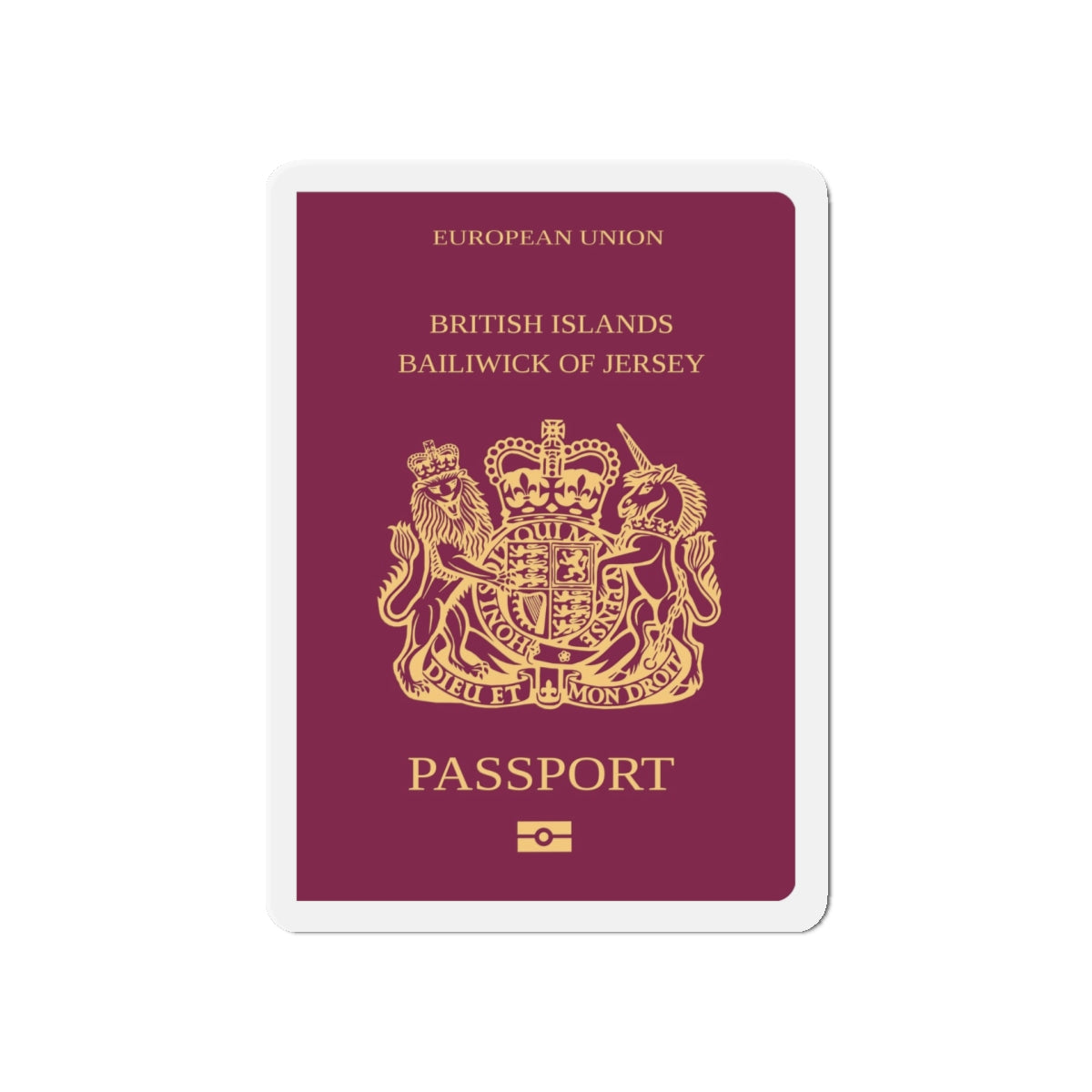 Jersey Passport - Die-Cut Magnet-5" x 5"-The Sticker Space
