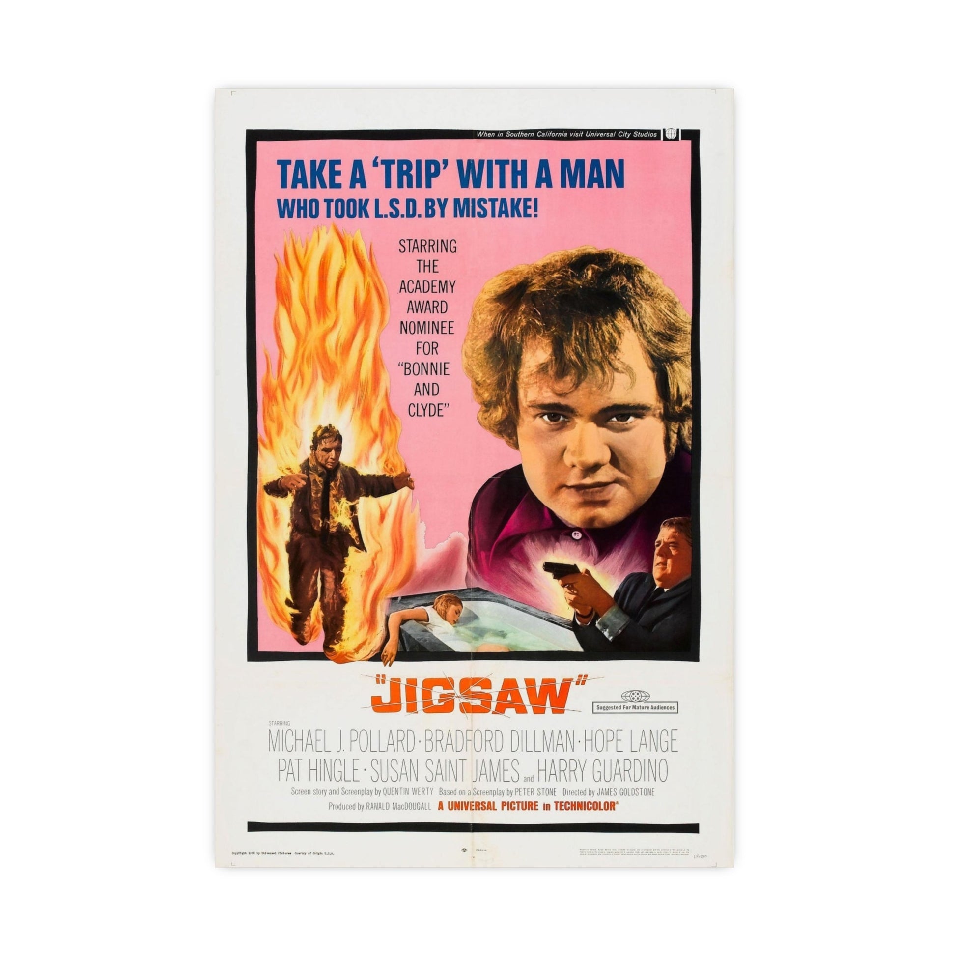 JIGSAW 1968 - Paper Movie Poster-16″ x 24″ (Vertical)-The Sticker Space