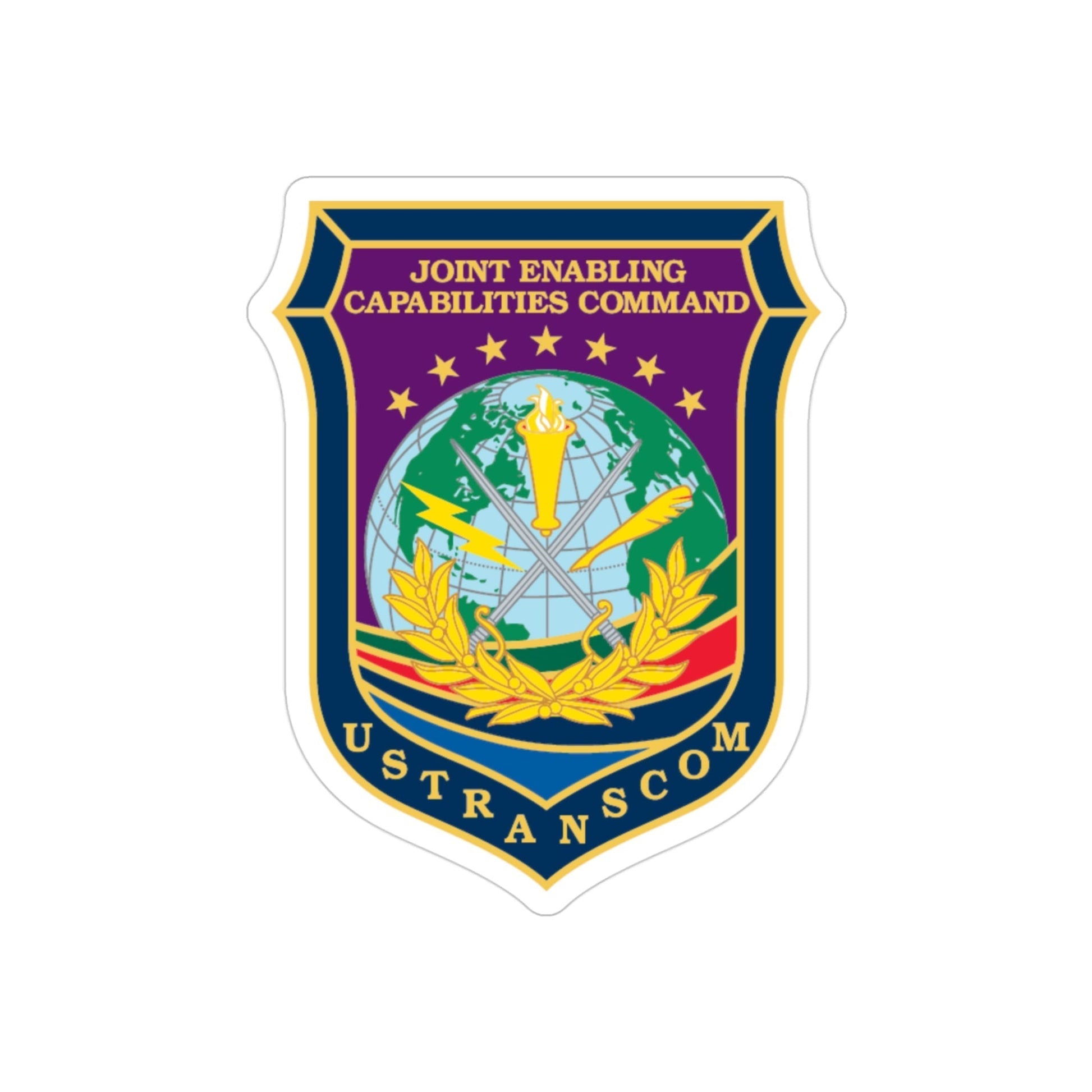 Joint Enabling Capabilities Command USTRANSCOM (U.S. Navy) Transparent STICKER Die-Cut Vinyl Decal-3 Inch-The Sticker Space