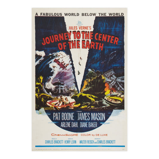 JOURNEY TO THE CENTER OF THE EARTH 1959 - Paper Movie Poster-24″ x 36″ (Vertical)-The Sticker Space
