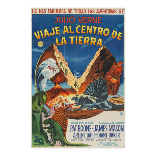 JOURNEY TO THE CENTER OF THE EARTH (MEXICAN) 1959 - Paper Movie Poster-24″ x 36″ (Vertical)-The Sticker Space