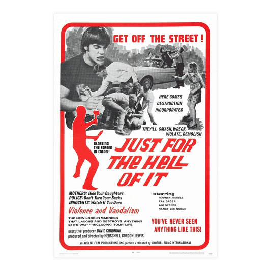 JUST FOR THE HELL OF IT 1968 - Paper Movie Poster-24″ x 36″ (Vertical)-The Sticker Space