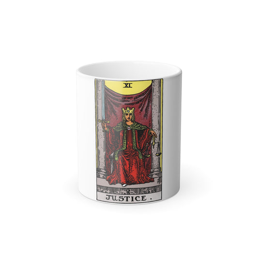 Justice (Tarot Card) Color Changing Mug 11oz-11oz-The Sticker Space