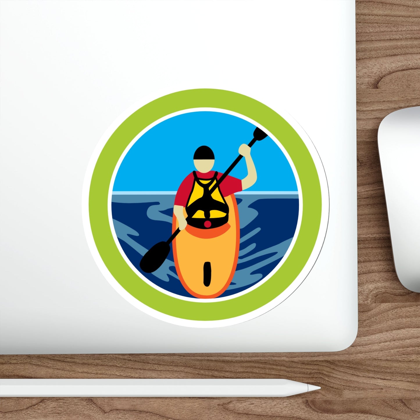 Kayaking (Boy Scouts Merit Badge) STICKER Vinyl Die-Cut Decal-The Sticker Space
