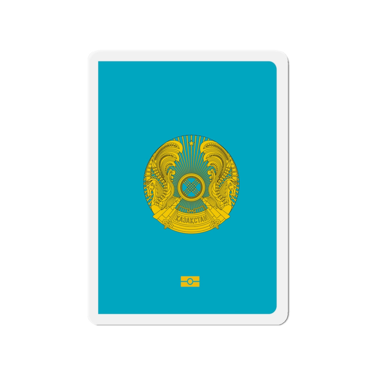 Kazakh Passport - Die-Cut Magnet-3" x 3"-The Sticker Space