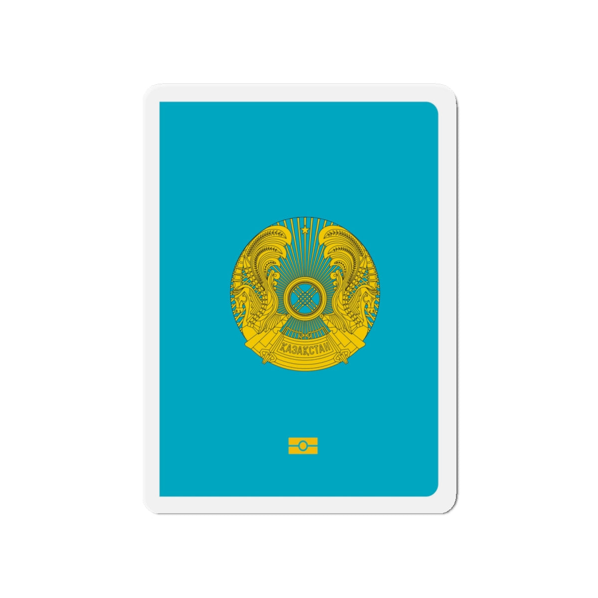 Kazakh Passport - Die-Cut Magnet-4" x 4"-The Sticker Space