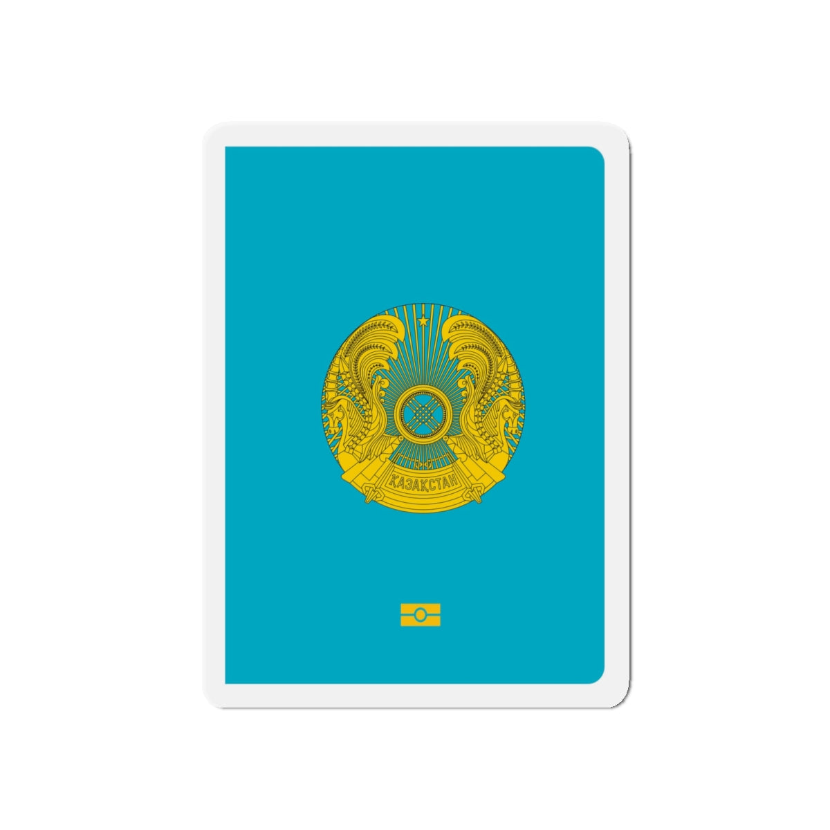 Kazakh Passport - Die-Cut Magnet-5" x 5"-The Sticker Space
