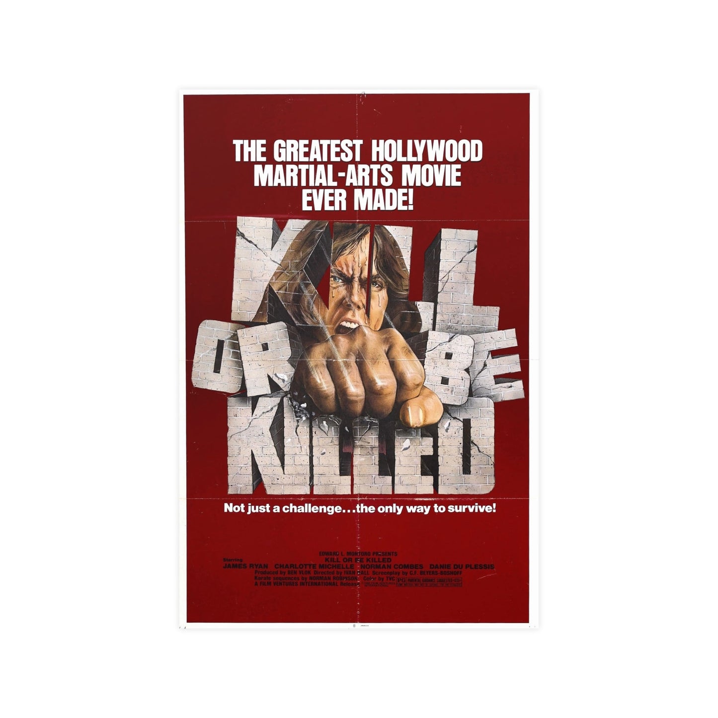 KILL OR BE KILLED 1980 - Paper Movie Poster-12″ x 18″ (Vertical)-The Sticker Space