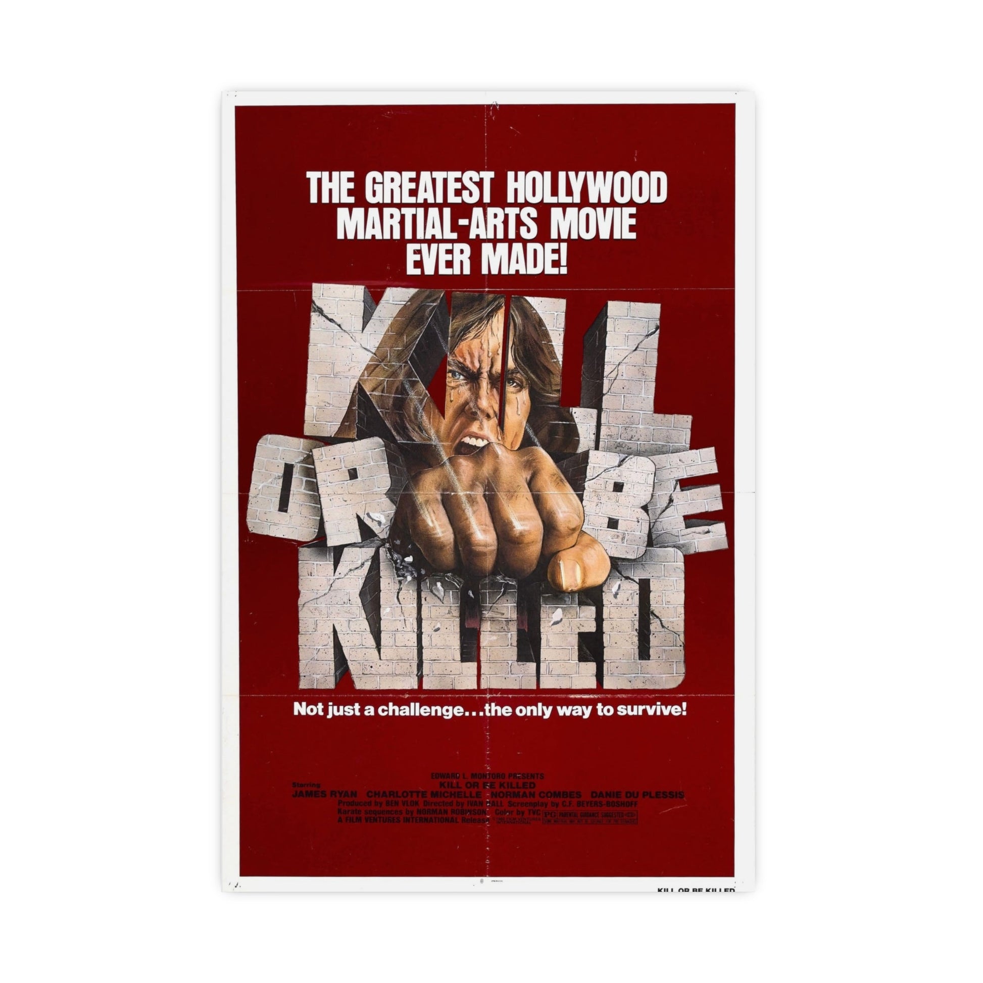 KILL OR BE KILLED 1980 - Paper Movie Poster-20″ x 30″ (Vertical)-The Sticker Space