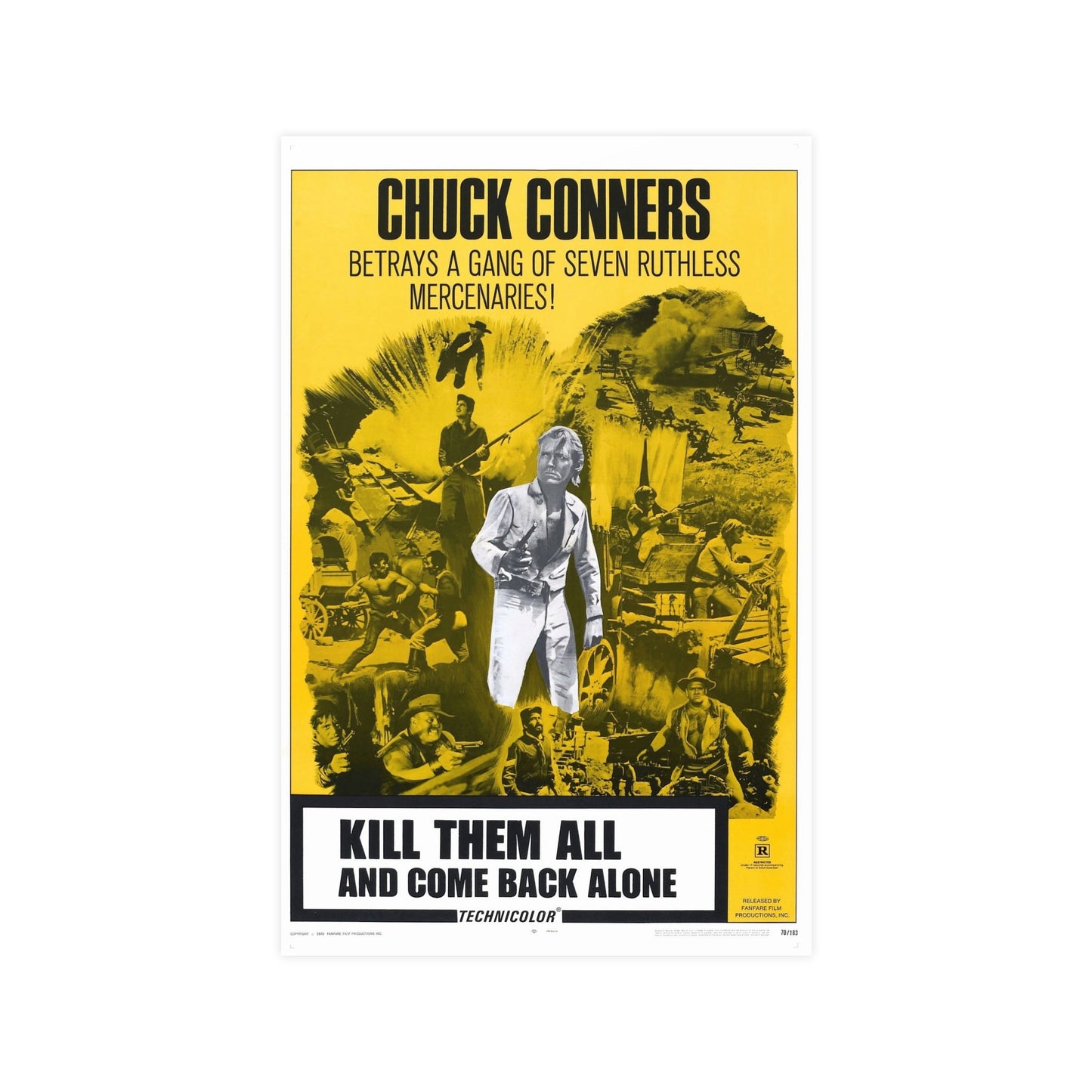 KILL THEM ALL AND COME BACK ALONE 1968 - Paper Movie Poster-11″ x 17″ (Vertical)-The Sticker Space