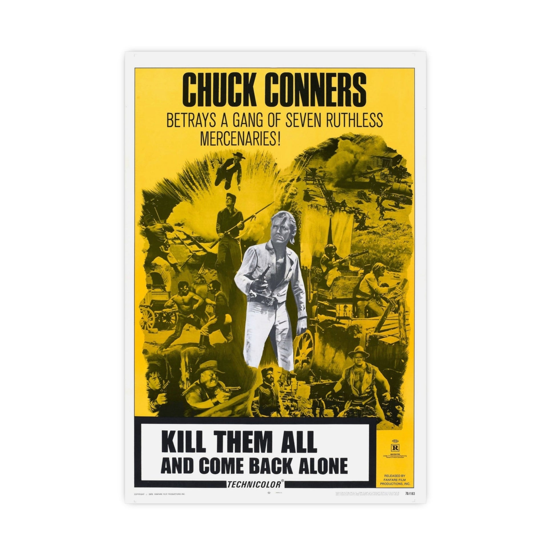 KILL THEM ALL AND COME BACK ALONE 1968 - Paper Movie Poster-16″ x 24″ (Vertical)-The Sticker Space