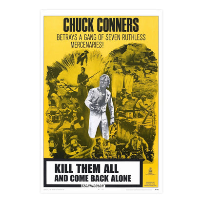 KILL THEM ALL AND COME BACK ALONE 1968 - Paper Movie Poster-24″ x 36″ (Vertical)-The Sticker Space
