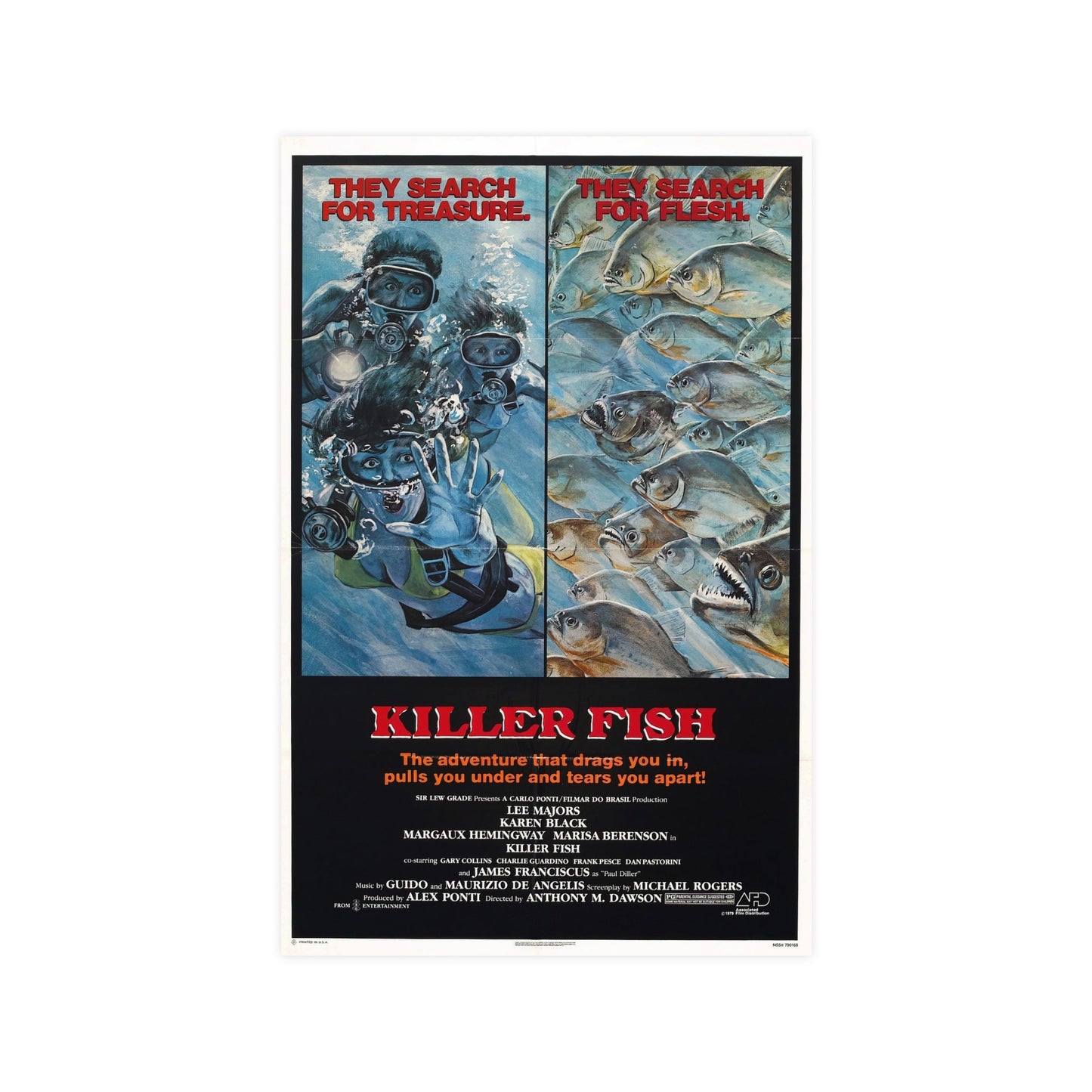 KILLER FISH 1979 - Paper Movie Poster-11″ x 17″ (Vertical)-The Sticker Space
