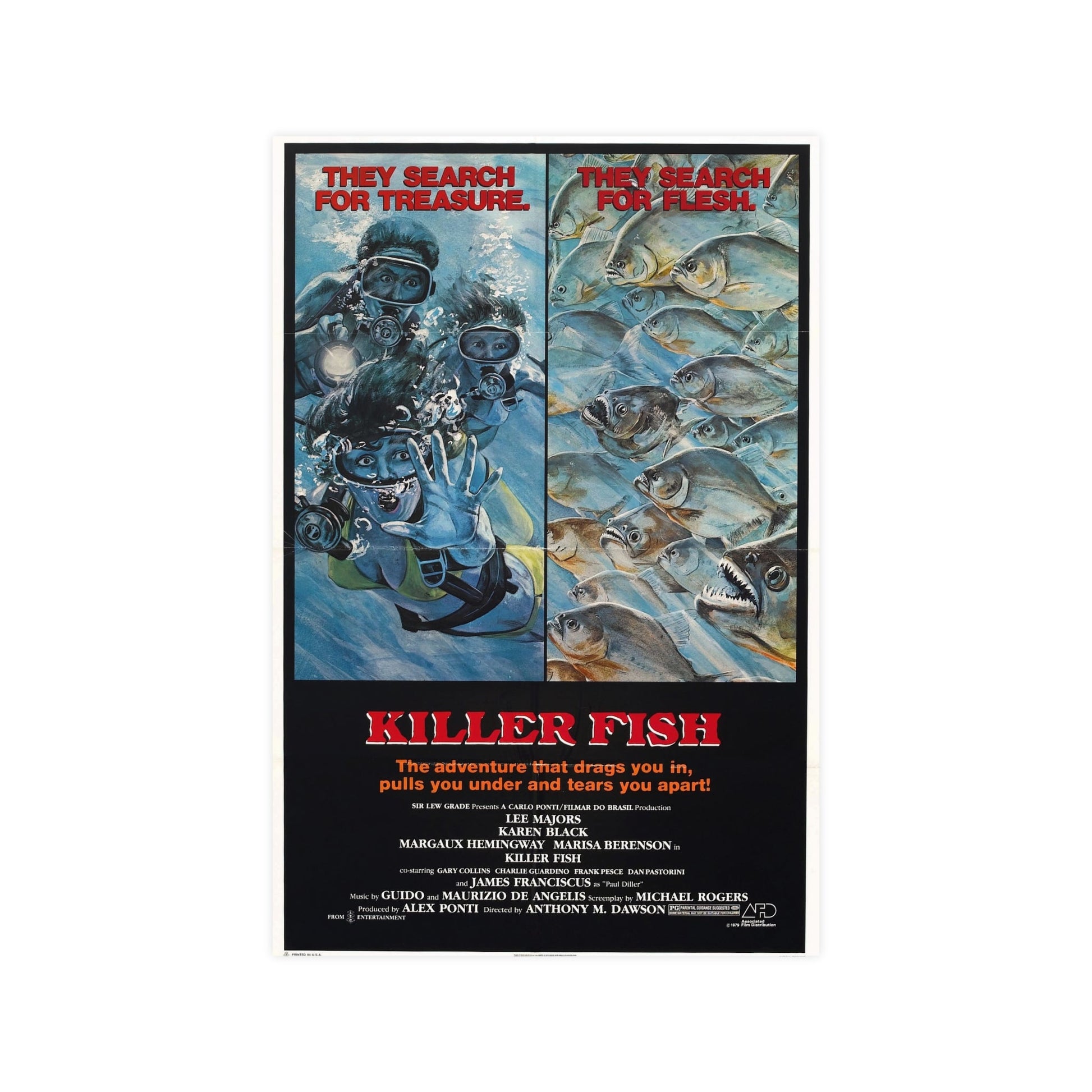 KILLER FISH 1979 - Paper Movie Poster-12″ x 18″ (Vertical)-The Sticker Space