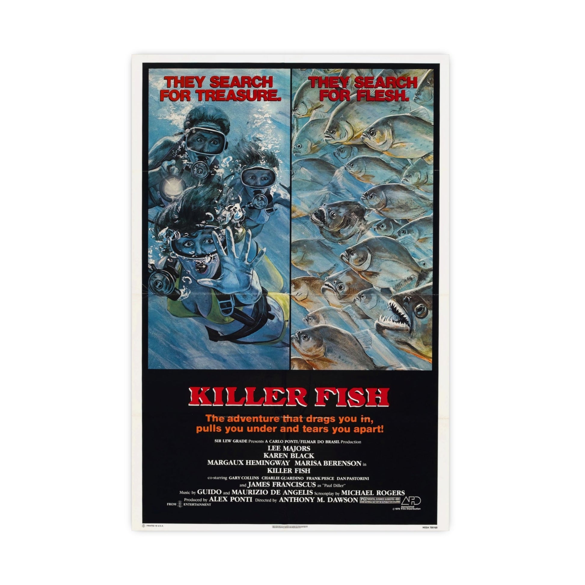 KILLER FISH 1979 - Paper Movie Poster-16″ x 24″ (Vertical)-The Sticker Space