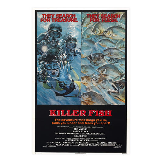 KILLER FISH 1979 - Paper Movie Poster-24″ x 36″ (Vertical)-The Sticker Space