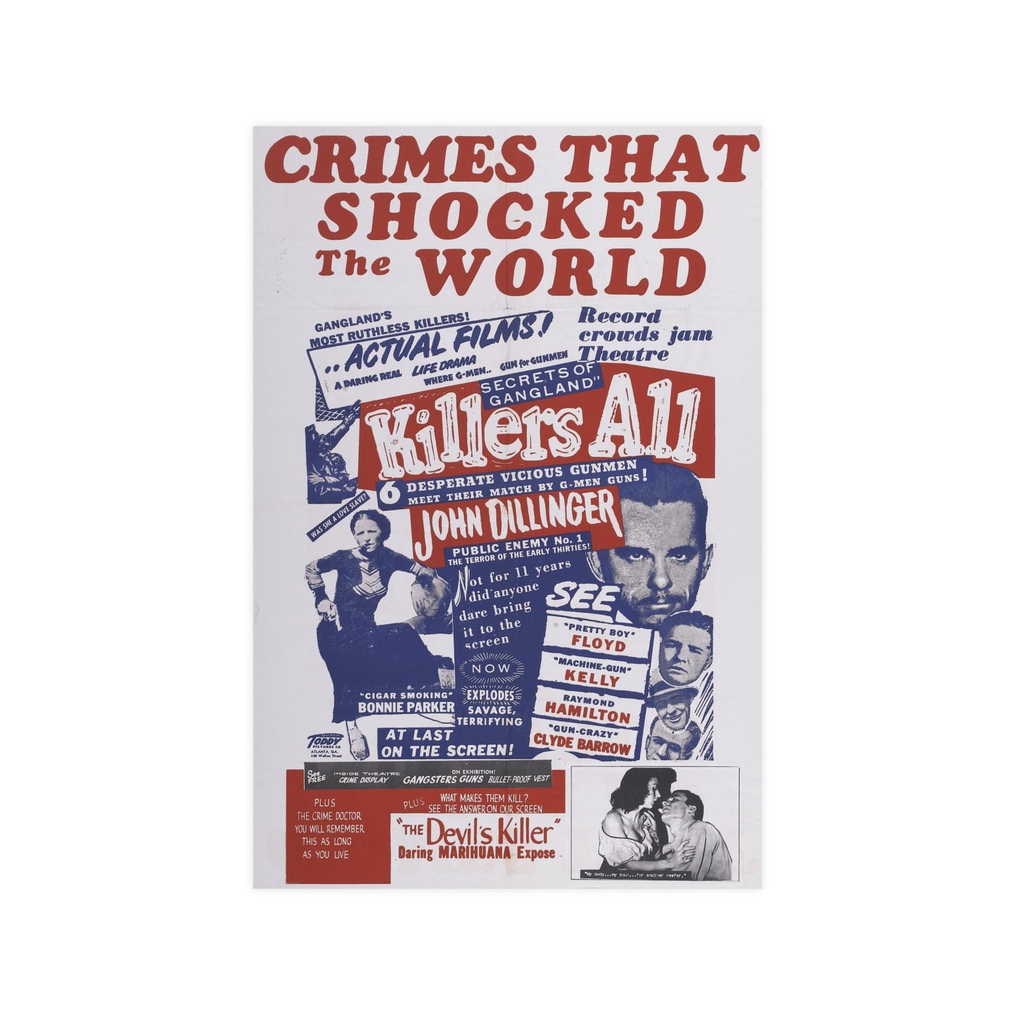 KILLERS ALL + THE DEVIL'S KILLER 1947 - Paper Movie Poster-12″ x 18″ (Vertical)-The Sticker Space
