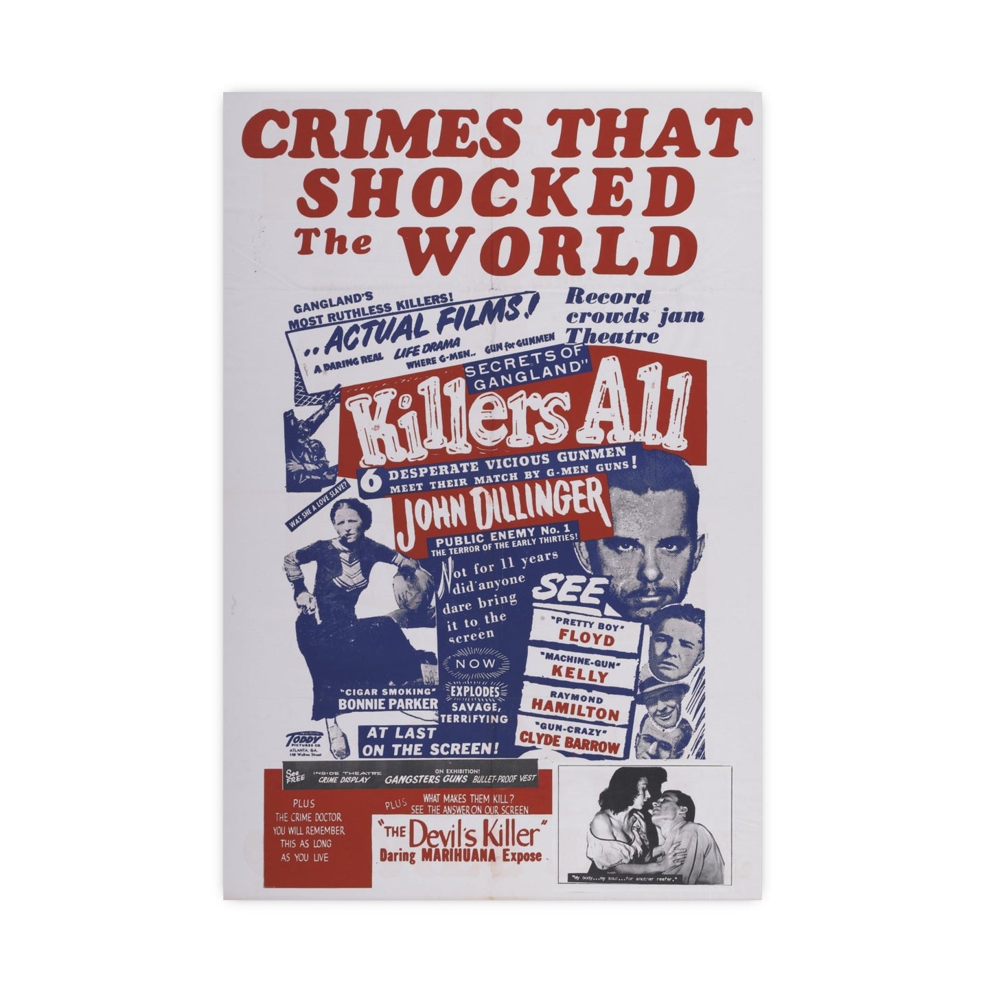 KILLERS ALL + THE DEVIL'S KILLER 1947 - Paper Movie Poster-16″ x 24″ (Vertical)-The Sticker Space