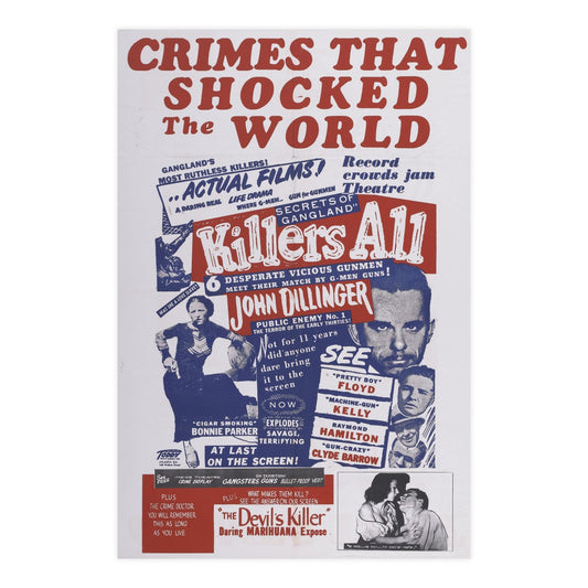KILLERS ALL + THE DEVIL'S KILLER 1947 - Paper Movie Poster-24″ x 36″ (Vertical)-The Sticker Space