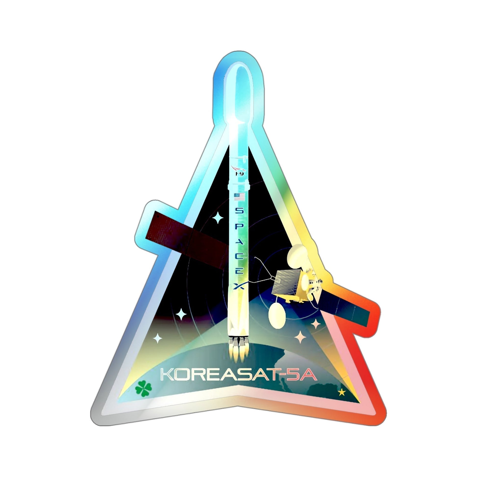 KoreaSat 5A (SpaceX) Holographic STICKER Die-Cut Vinyl Decal-4 Inch-The Sticker Space