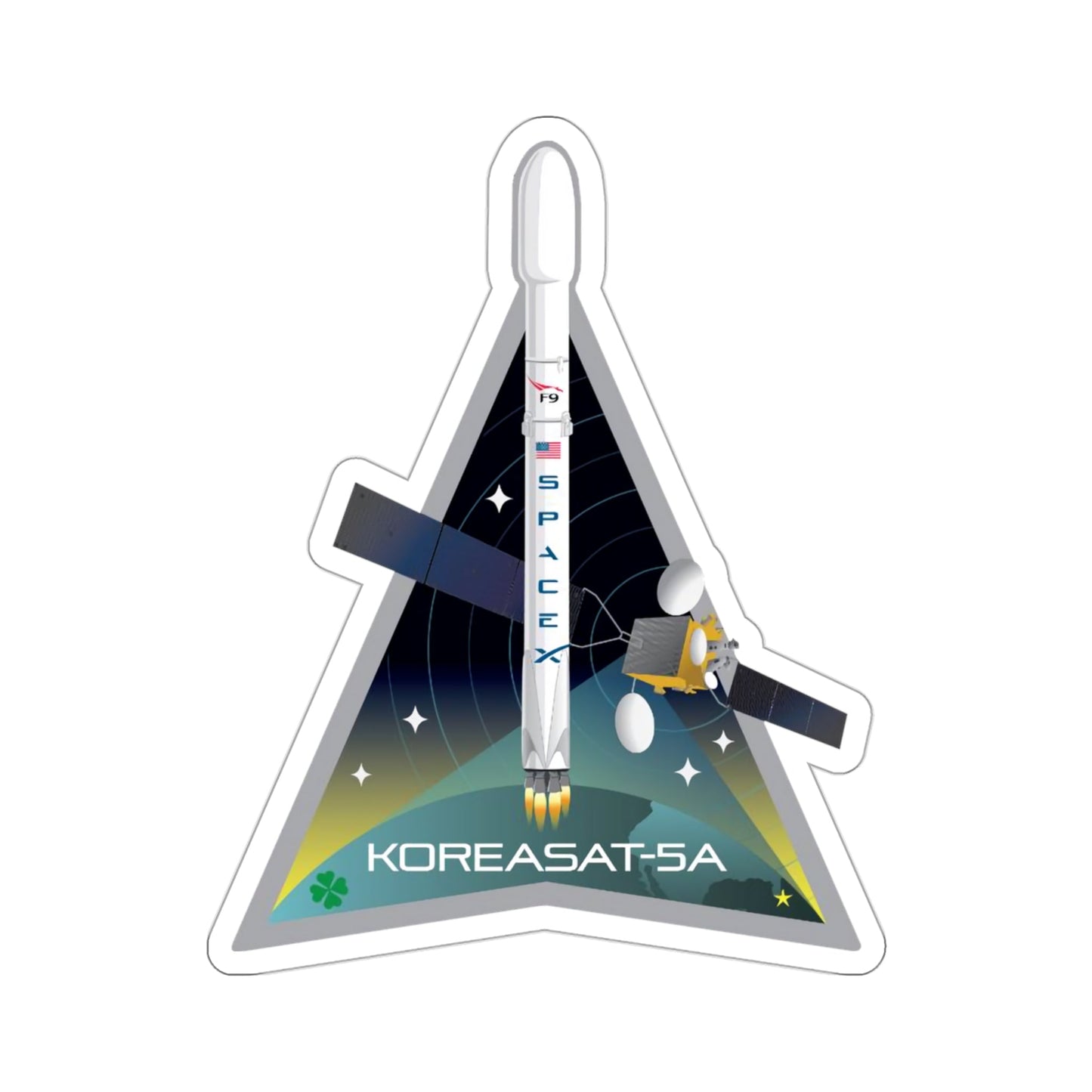 KoreaSat 5A (SpaceX) STICKER Vinyl Die-Cut Decal-3 Inch-The Sticker Space