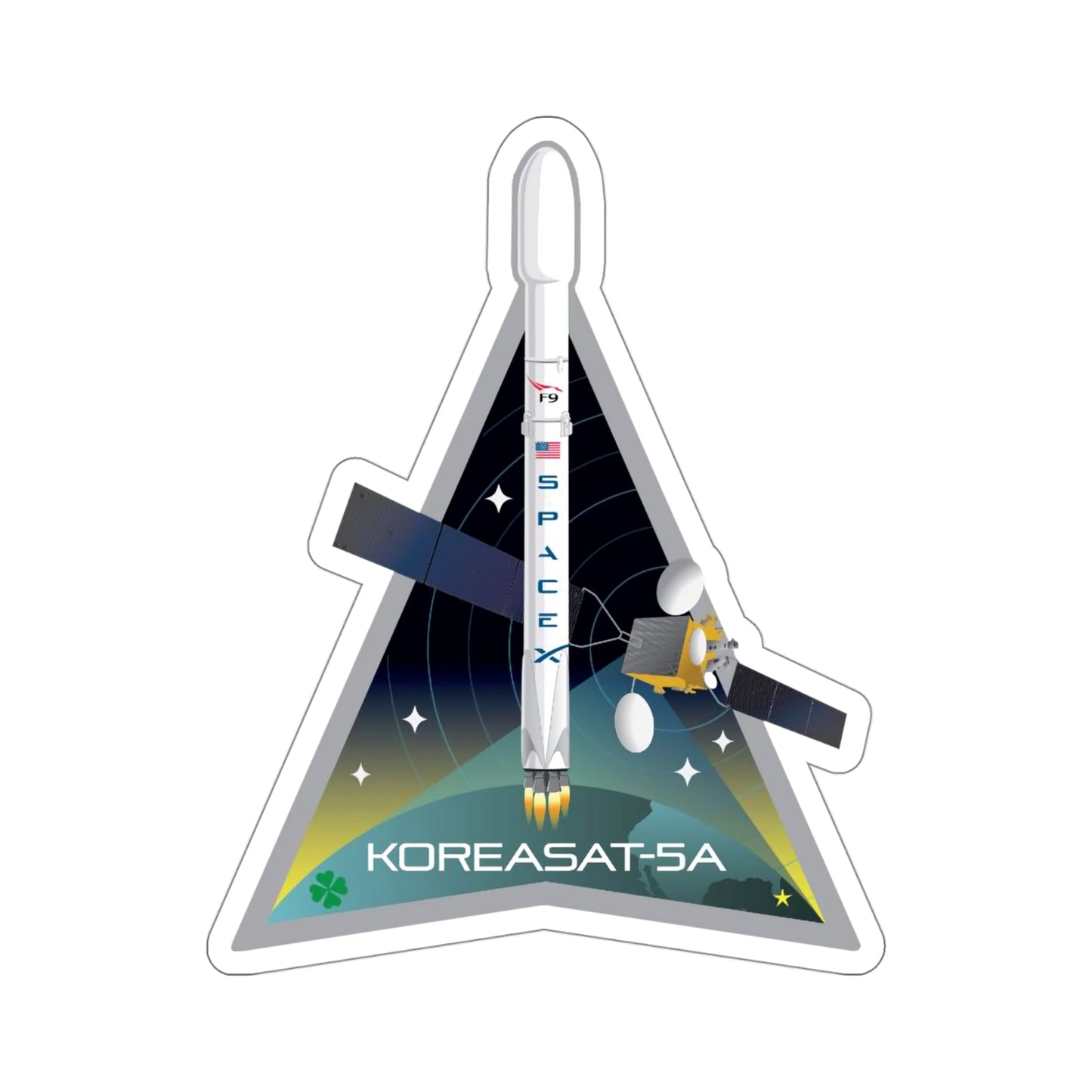 KoreaSat 5A (SpaceX) STICKER Vinyl Die-Cut Decal-4 Inch-The Sticker Space