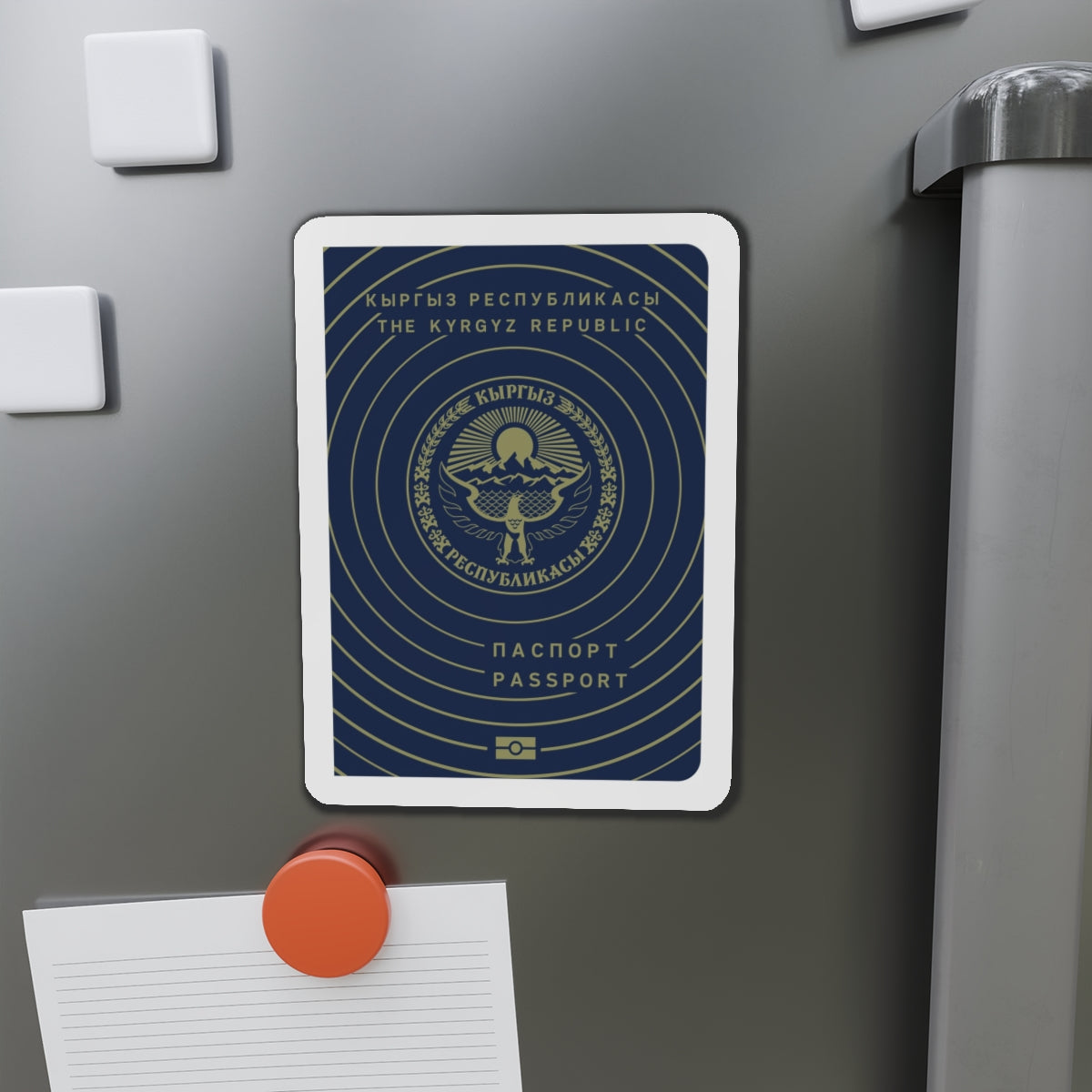 Kyrgyzstan Passport - Die-Cut Magnet-The Sticker Space