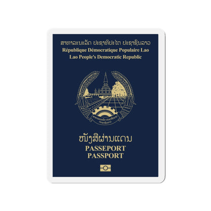 Laos Passport - Die-Cut Magnet-2" x 2"-The Sticker Space