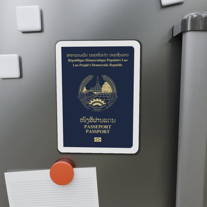 Laos Passport - Die-Cut Magnet-The Sticker Space