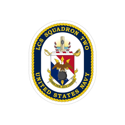 LCS Littoral Combat Ship LCS Squadron TWO (U.S. Navy) Transparent STICKER Die-Cut Vinyl Decal-5 Inch-The Sticker Space