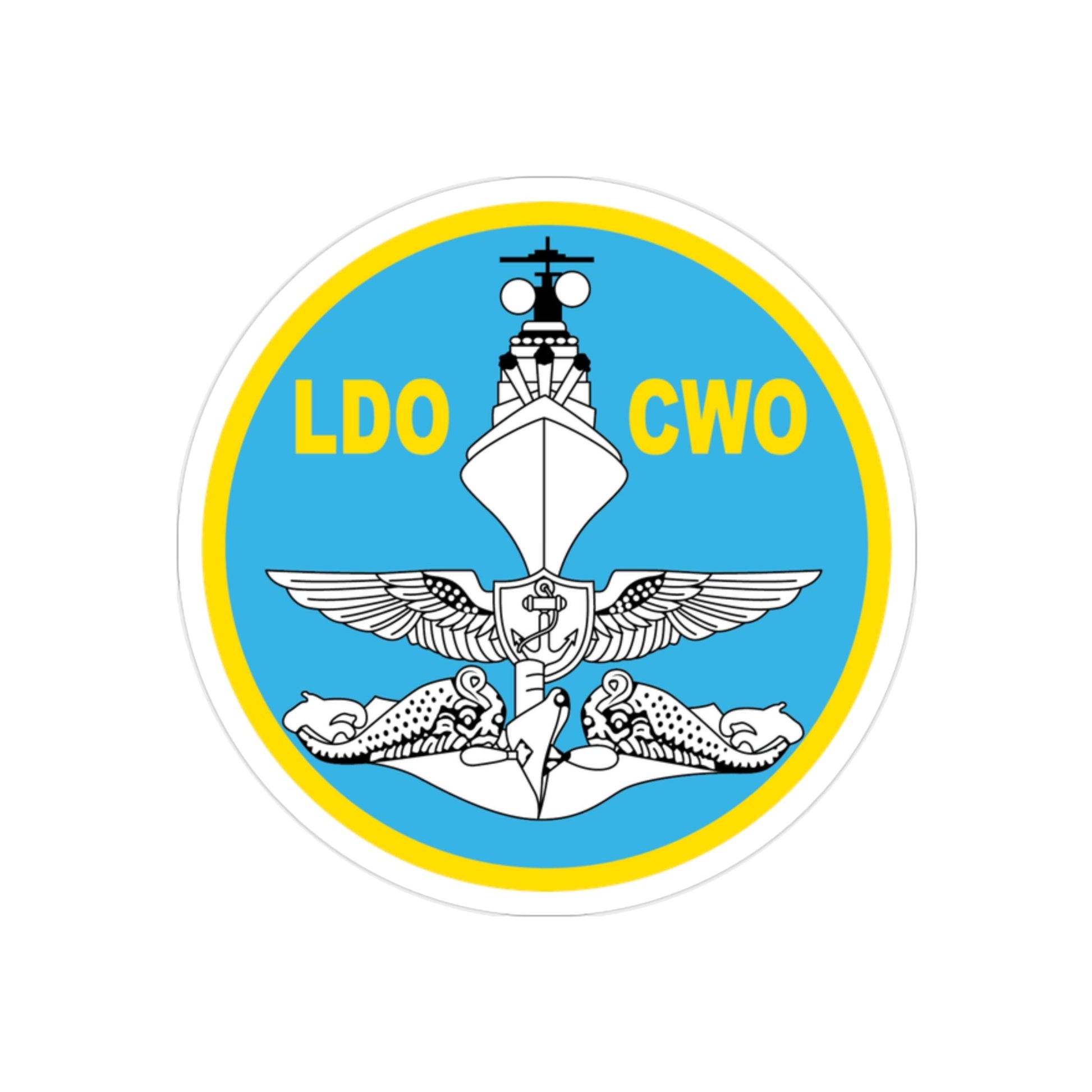 LDO CWO (U.S. Navy) Transparent STICKER Die-Cut Vinyl Decal-2 Inch-The Sticker Space