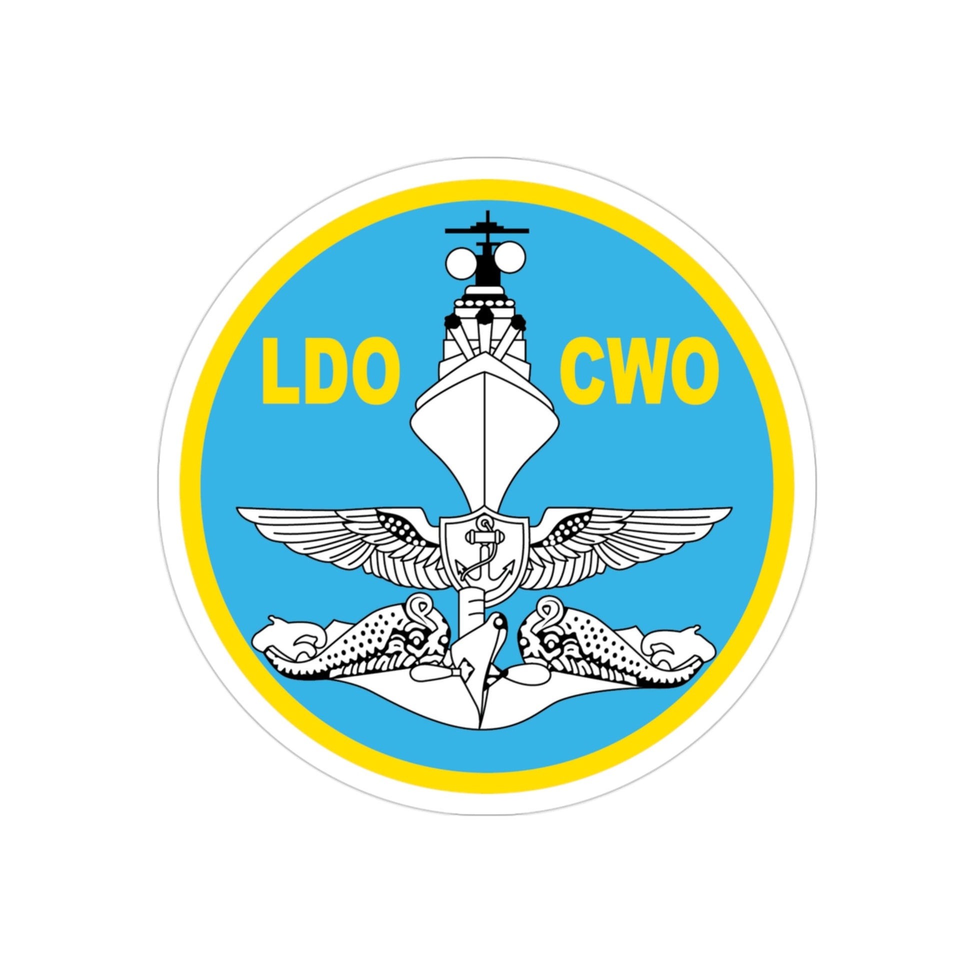 LDO CWO (U.S. Navy) Transparent STICKER Die-Cut Vinyl Decal-3 Inch-The Sticker Space