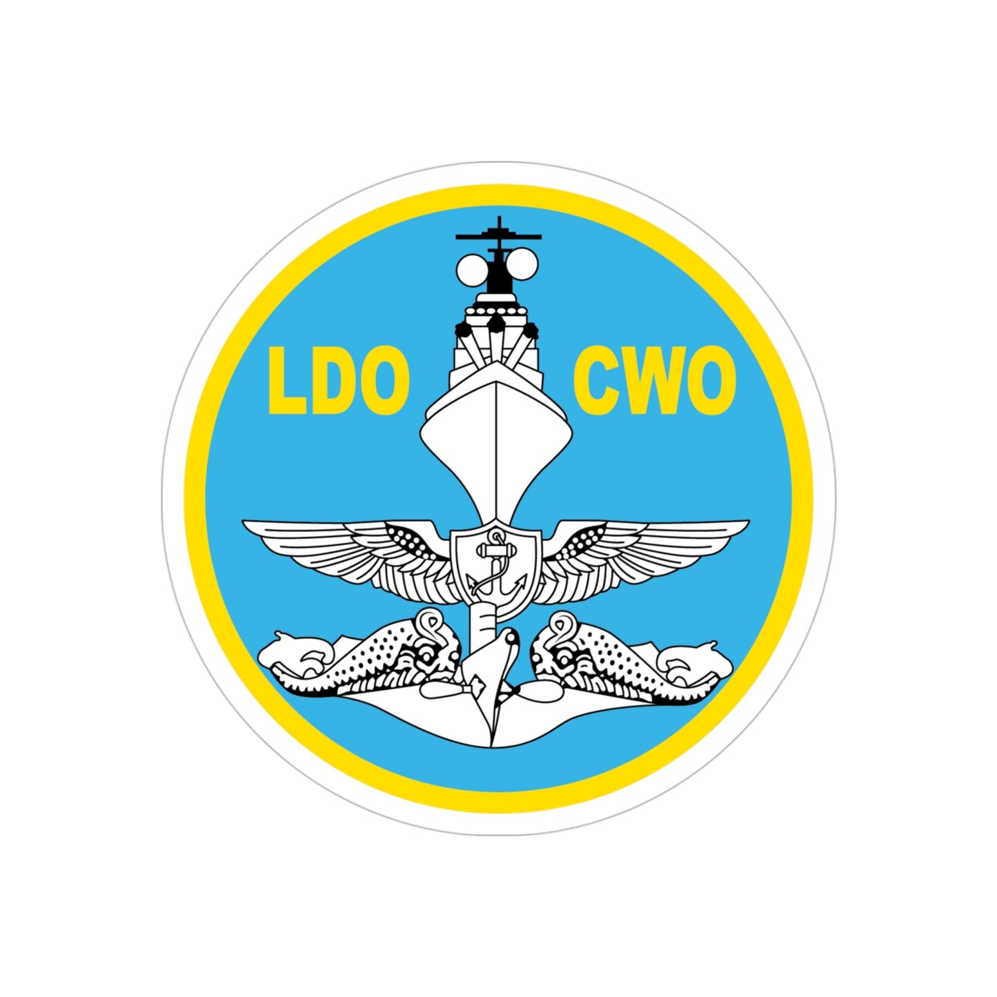 LDO CWO (U.S. Navy) Transparent STICKER Die-Cut Vinyl Decal-4 Inch-The Sticker Space