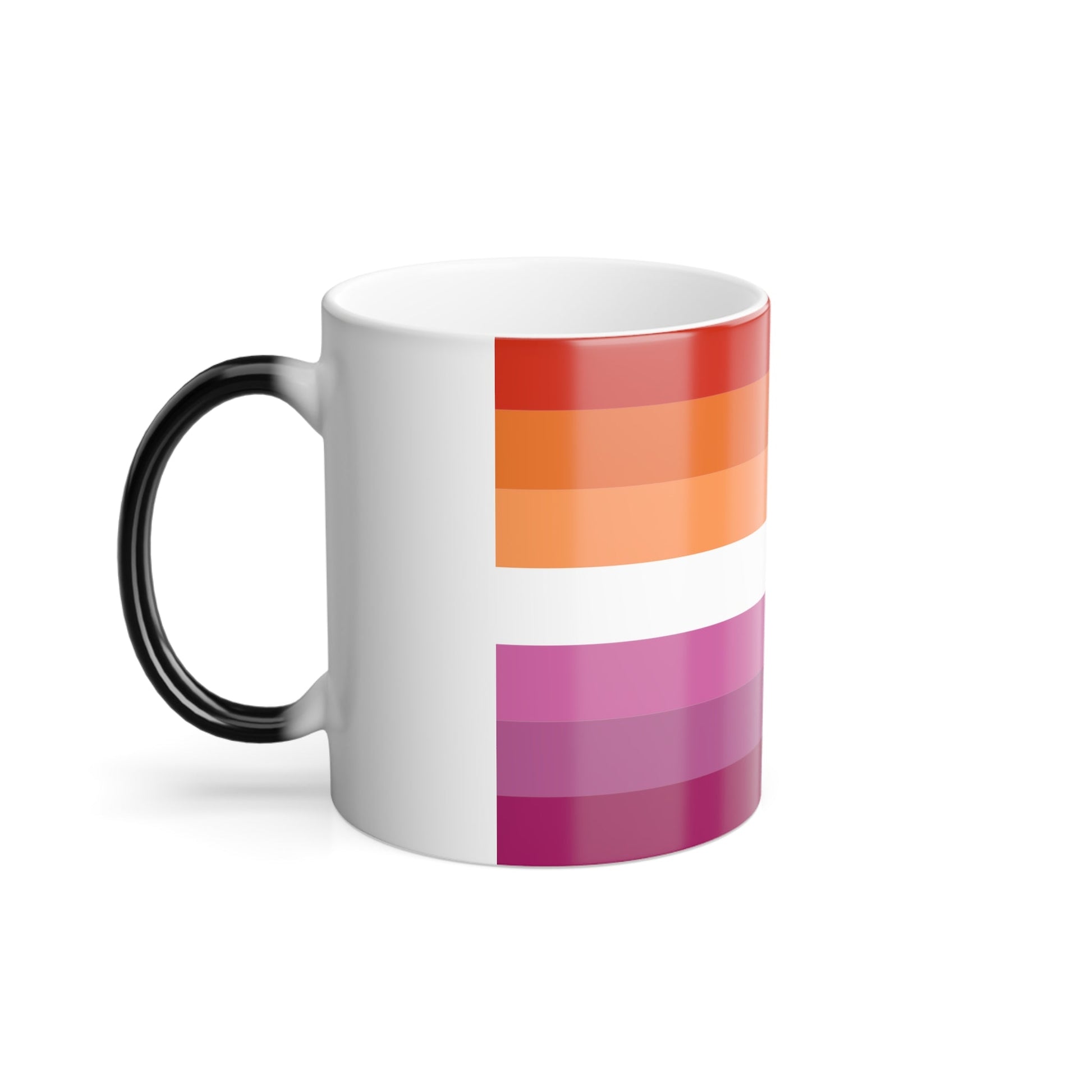 Lesbian 2 Pride Flag - Color Changing Mug 11oz-11oz-The Sticker Space