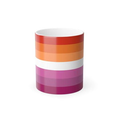 Lesbian 2 Pride Flag - Color Changing Mug 11oz-11oz-The Sticker Space