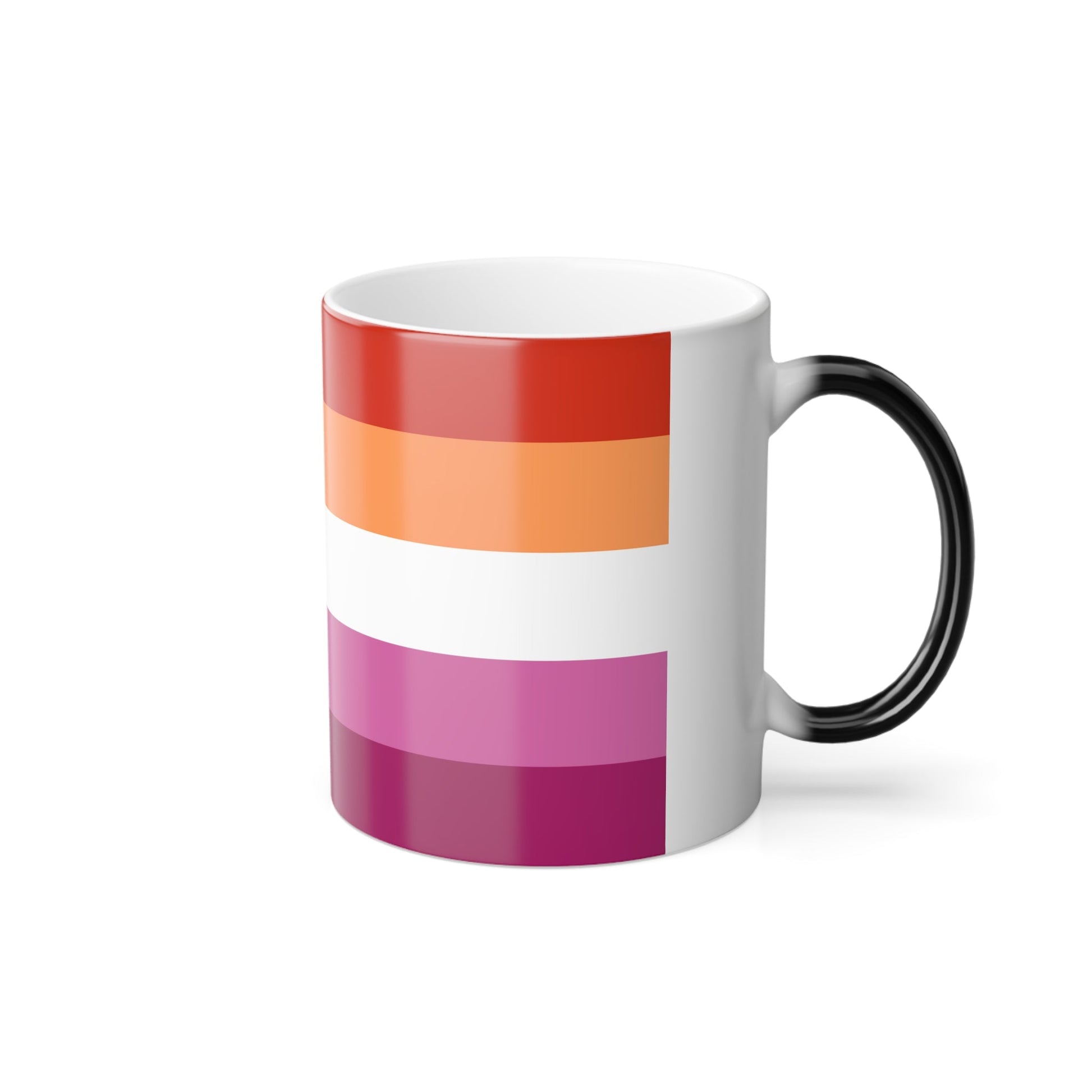 Lesbian 3 Pride Flag - Color Changing Mug 11oz-11oz-The Sticker Space