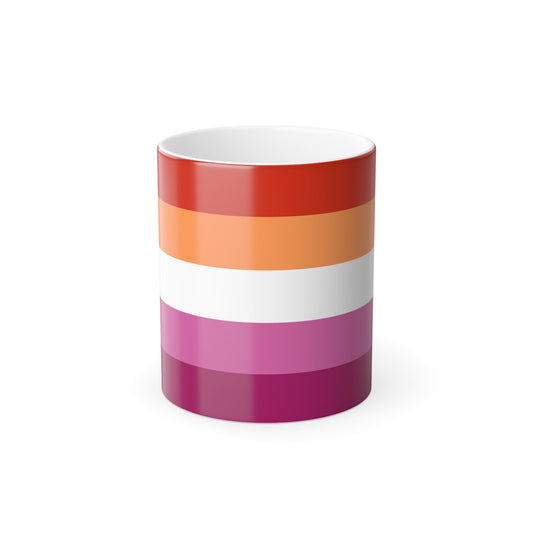 Lesbian 3 Pride Flag - Color Changing Mug 11oz