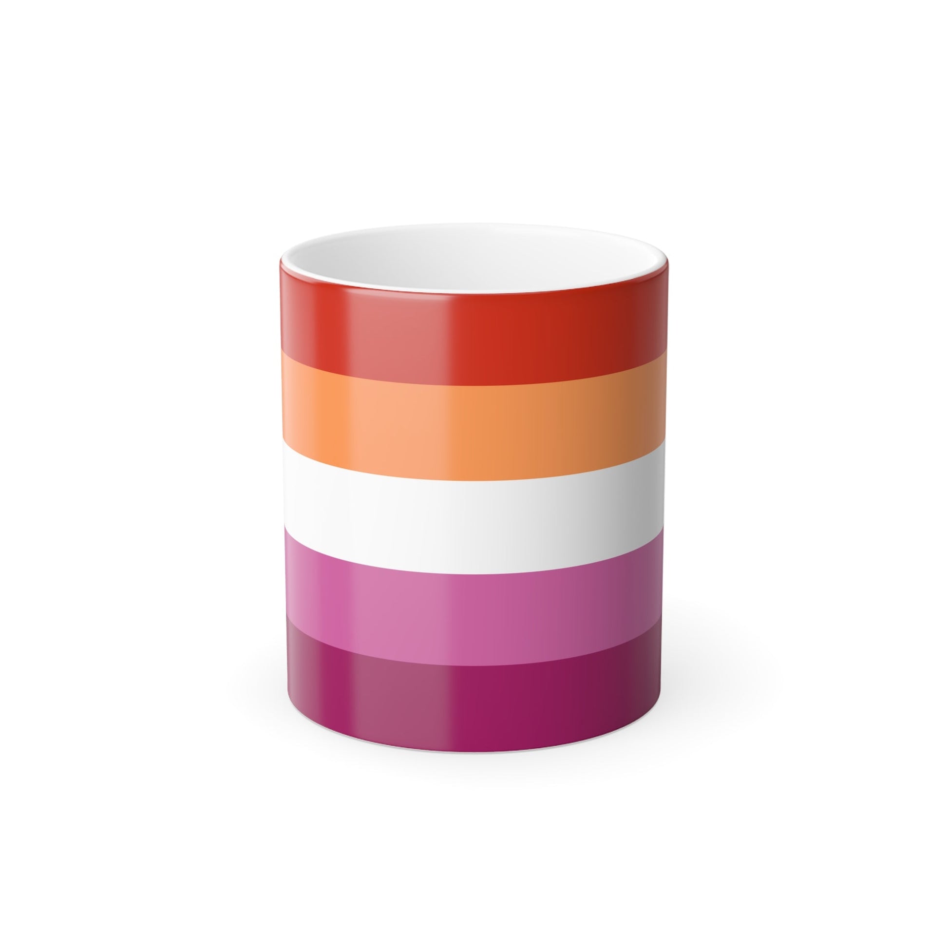 Lesbian 3 Pride Flag - Color Changing Mug 11oz-11oz-The Sticker Space