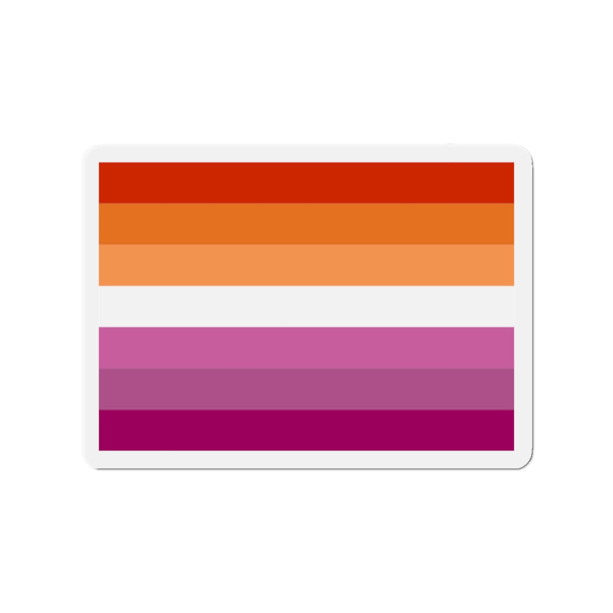 Lesbian Pride Flag 2 - Die-Cut Magnet-2" x 2"-The Sticker Space