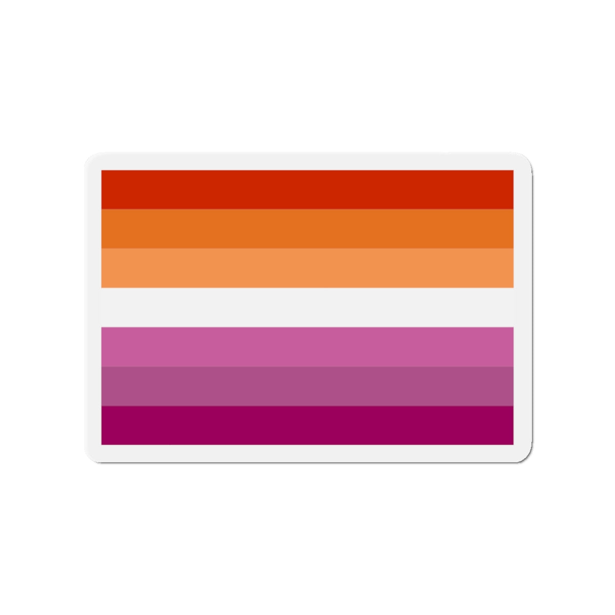 Lesbian Pride Flag 2 - Die-Cut Magnet-3" x 3"-The Sticker Space