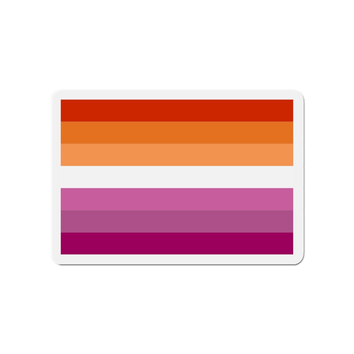 Lesbian Pride Flag 2 - Die-Cut Magnet-4" x 4"-The Sticker Space