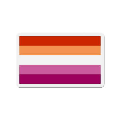 Lesbian Pride Flag 3 - Die-Cut Magnet-2" x 2"-The Sticker Space