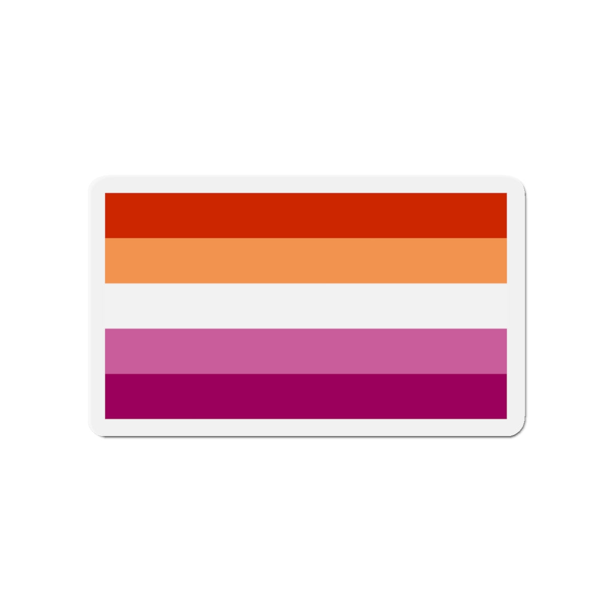 Lesbian Pride Flag 3 - Die-Cut Magnet-4" x 4"-The Sticker Space