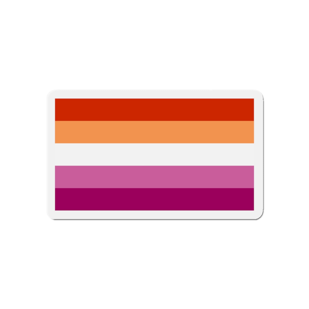 Lesbian Pride Flag 3 - Die-Cut Magnet-5" x 5"-The Sticker Space