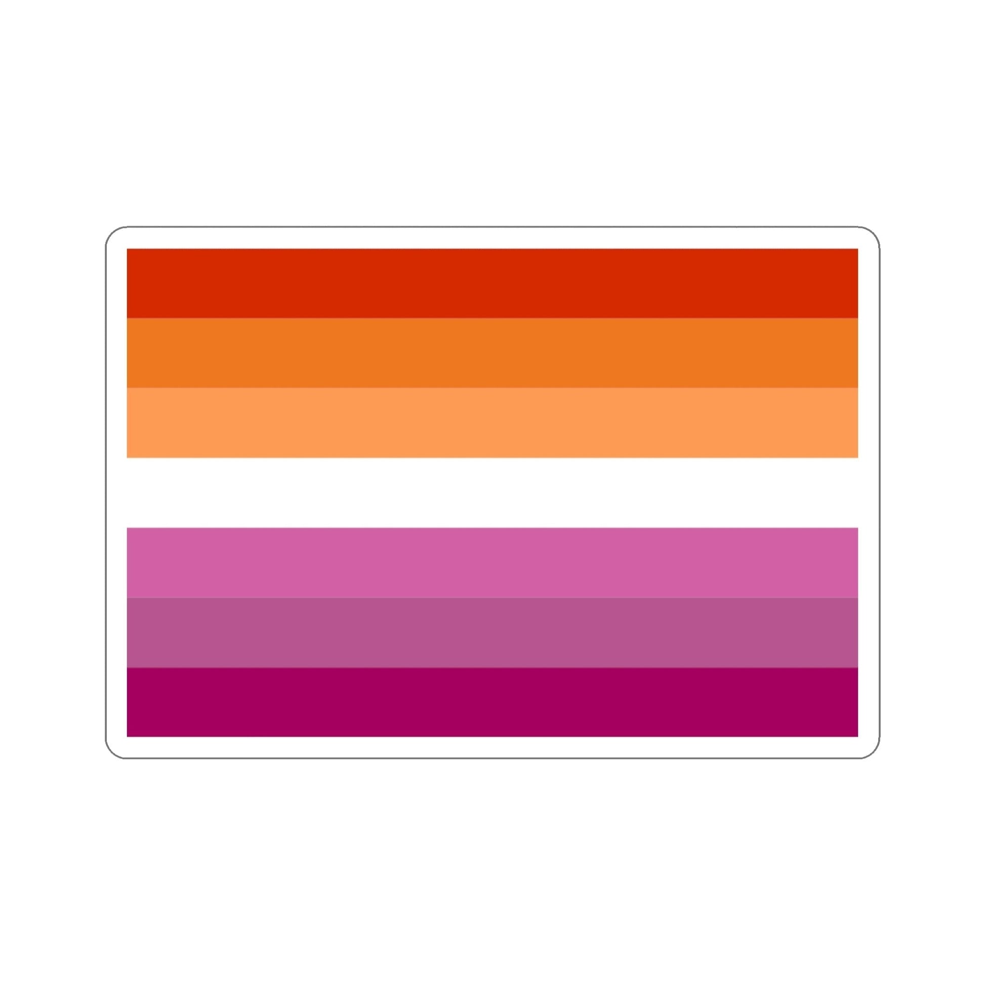 Lesbian Pride Flag v2 STICKER Vinyl Die-Cut Decal-4 Inch-The Sticker Space