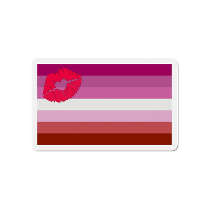 Lipstick Lesbian Pride Flag - Die-Cut Magnet-5" x 5"-The Sticker Space