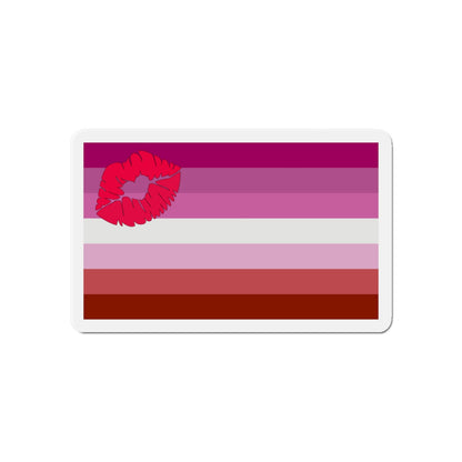 Lipstick Lesbian Pride Flag - Die-Cut Magnet-6 × 6"-The Sticker Space