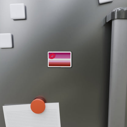 Lipstick Lesbian Pride Flag - Die-Cut Magnet-The Sticker Space
