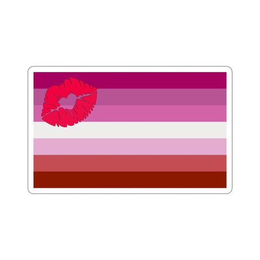 Lipstick Lesbian Pride Flag STICKER Vinyl Die-Cut Decal-6 Inch-The Sticker Space